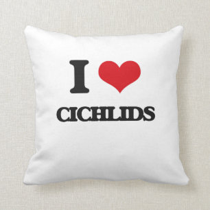 Coussin J'aime des Cichlids