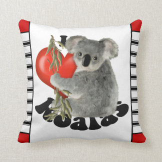 Coussin J'aime des koala mignons