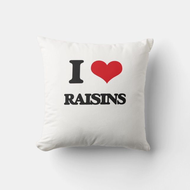 Coussin J'aime des raisins secs (Recto)