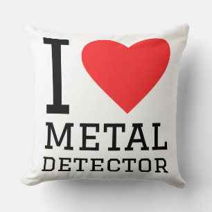 Coussin J'aime détecteur de métal