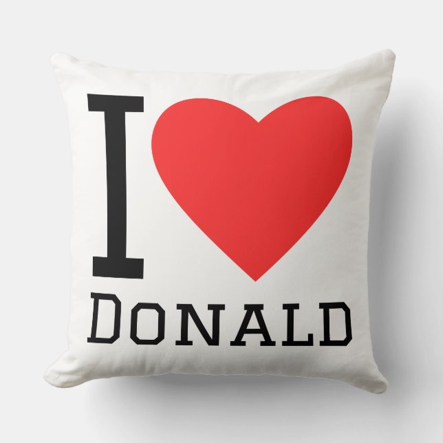 Coussin J'aime Donald (Recto)
