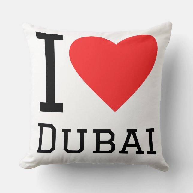 Coussin J'aime Dubaï (Recto)