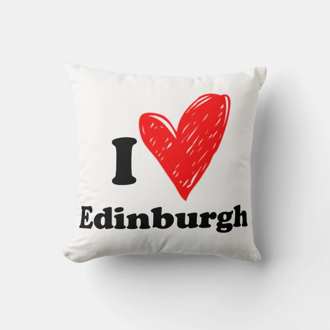 Coussin J'aime Édimbourg (Recto)