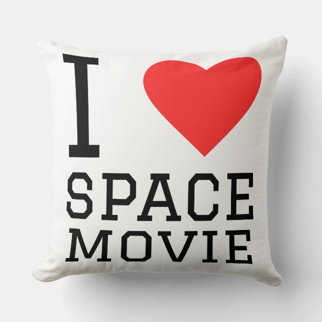 Coussin J'aime film d'espace (Recto)