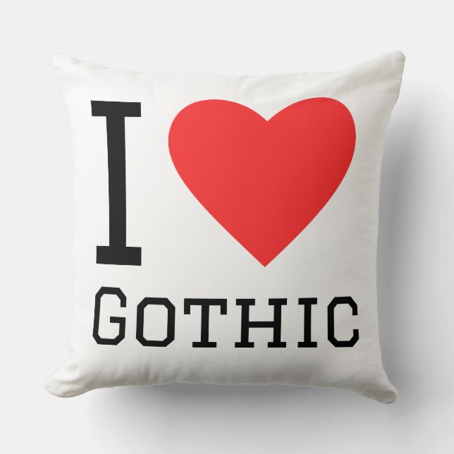 Coussin J'aime gothique (Recto)