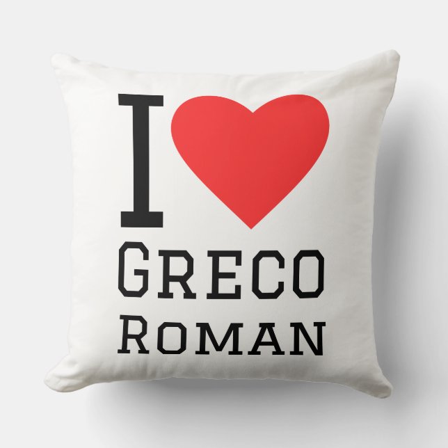 Coussin J'aime Gréco Romain (Recto)