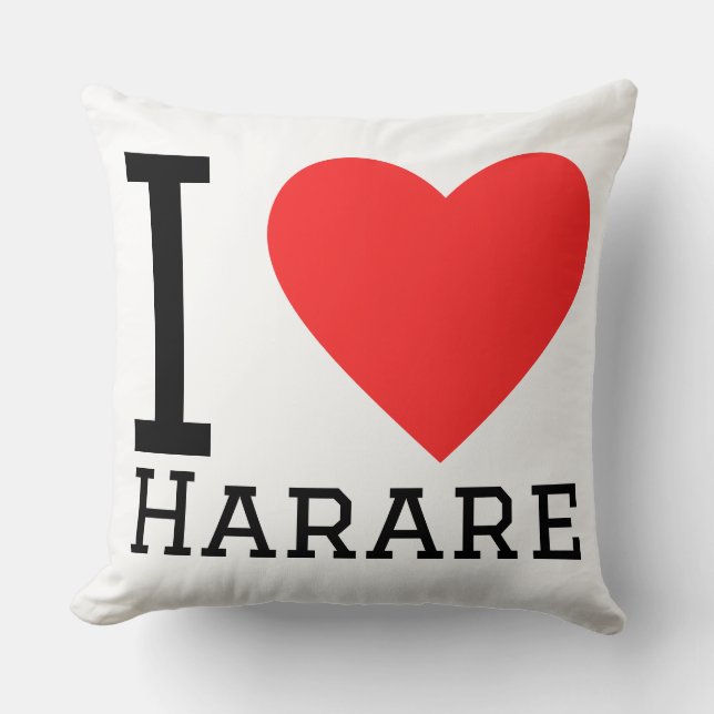 Coussin J'aime Harare  (Recto)