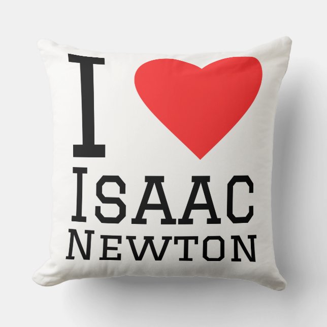 Coussin J'aime Isaac Newton  (Recto)