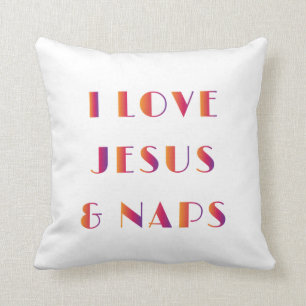 Coussin J'aime Jésus et Naps