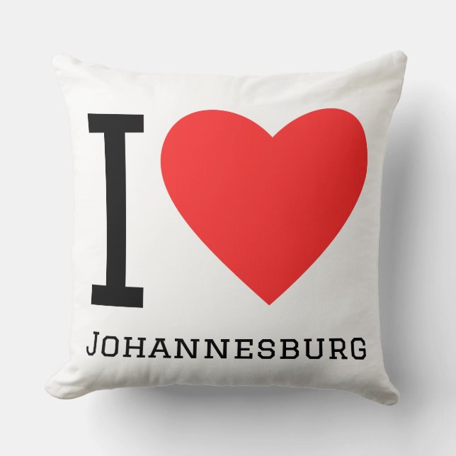 Coussin J'aime Johannesburg  (Recto)