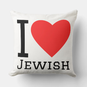 Coussin J'aime juif 