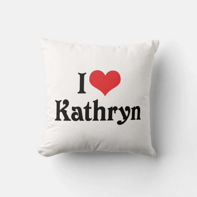 Coussin J'aime Kathryn (Recto)