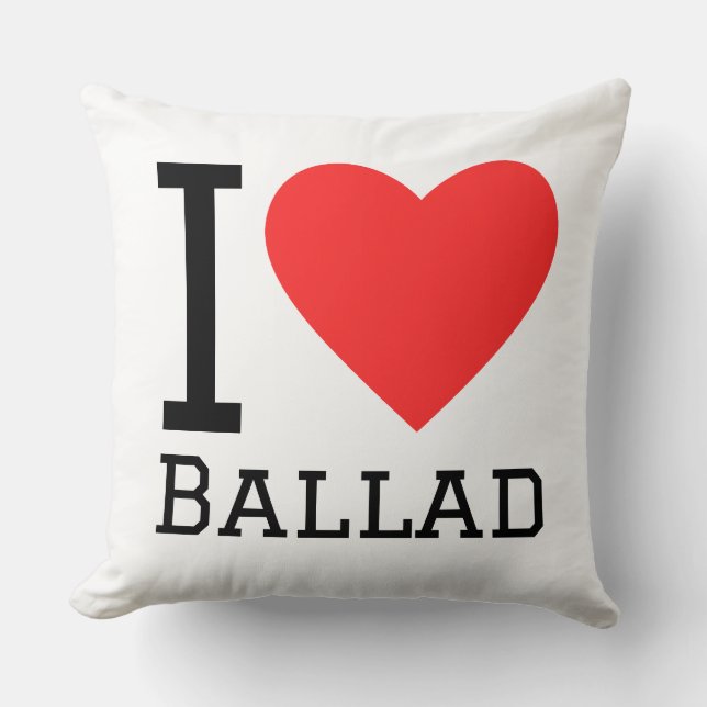 Coussin J'aime la ballade (Recto)