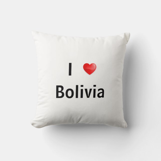 Coussin J'aime la Bolivie (Recto)