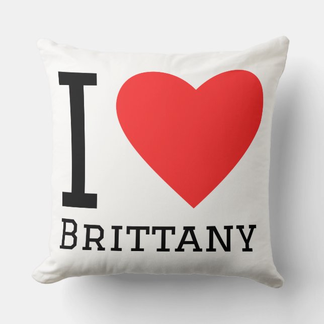 Coussin J'aime la Bretagne  (Recto)
