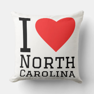 Coussin J'aime la Caroline du Nord