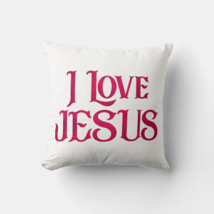 Coussin J'aime la citation de la typographie de Jésus