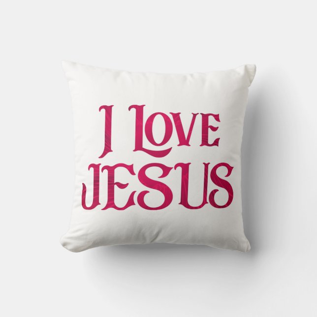 Coussin J'aime la citation de la typographie de Jésus (Recto)