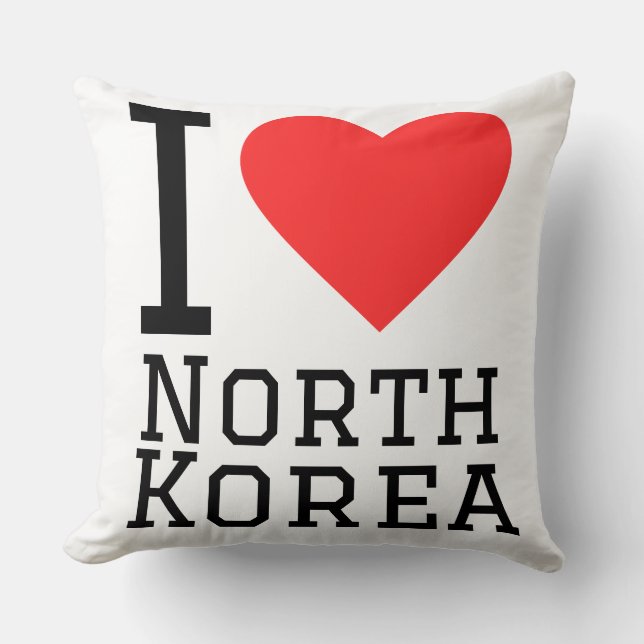 Coussin J'aime la Corée du Nord   (Recto)