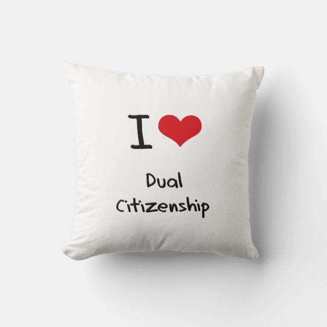 Coussin J'aime la double citoyenneté (Recto)