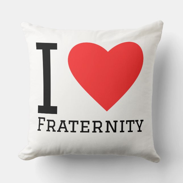 Coussin J'aime la fraternité (Recto)
