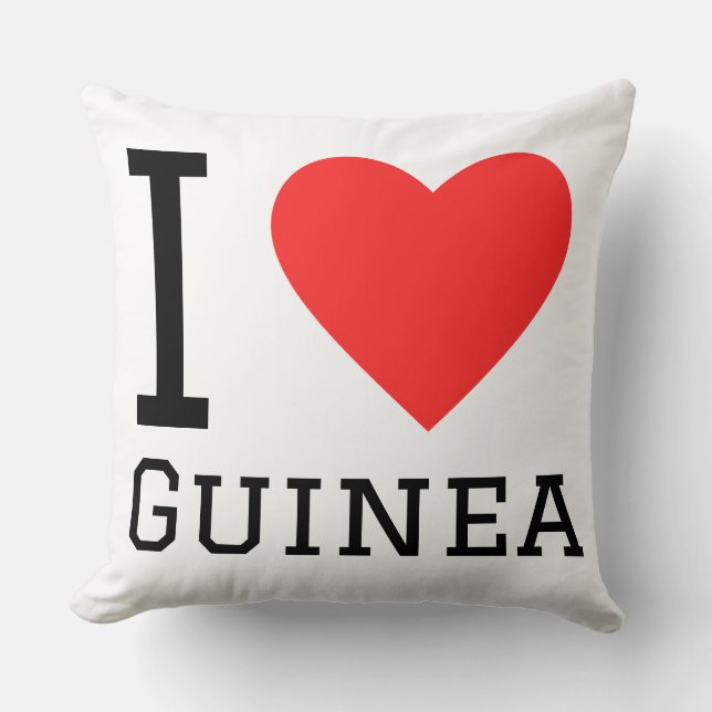 Coussin J'aime la Guinée  (Recto)
