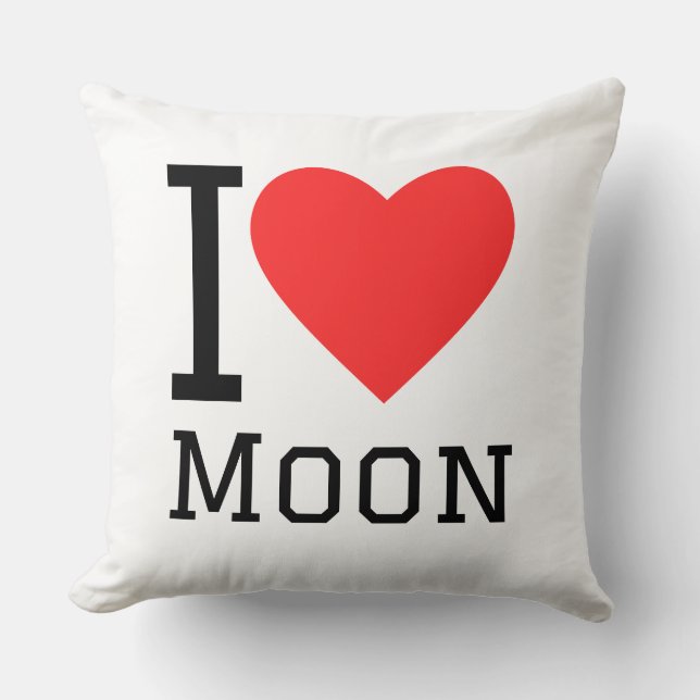 Coussin J'aime la lune (Recto)