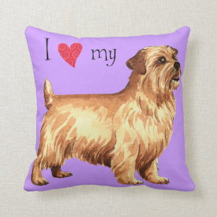Coussin J'aime la ma Norfolk Terrier