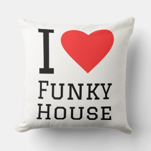 Coussin J'aime la maison funky