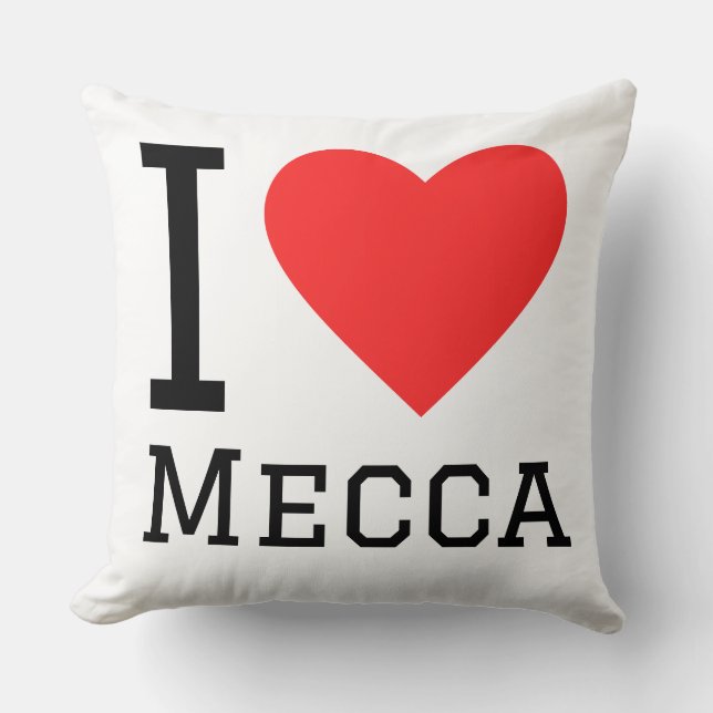 Coussin J'aime La Mecque  (Recto)