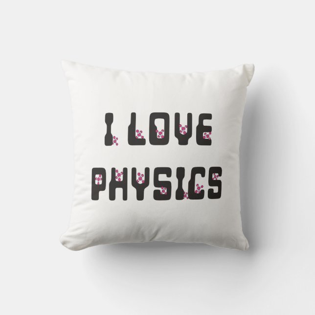 Coussin J'aime la physique (Recto)