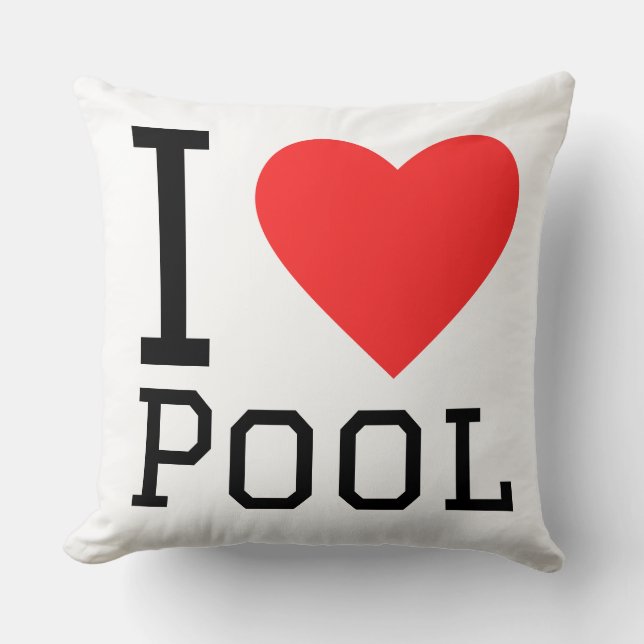 Coussin J'aime la piscine (Recto)