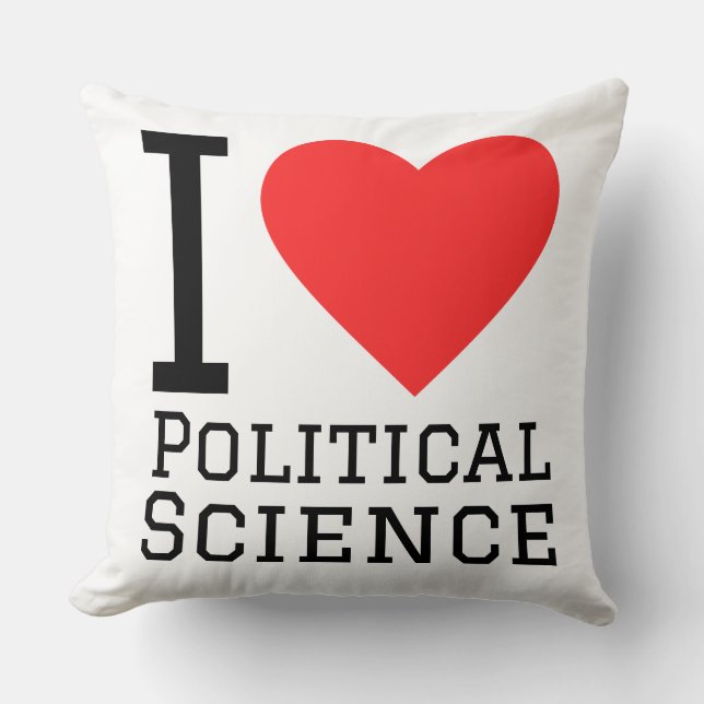 Coussin J'aime la science politique (Recto)