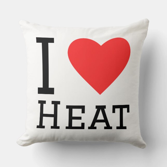 Coussin J'aime l'autocollant carré de chaleur (Recto)