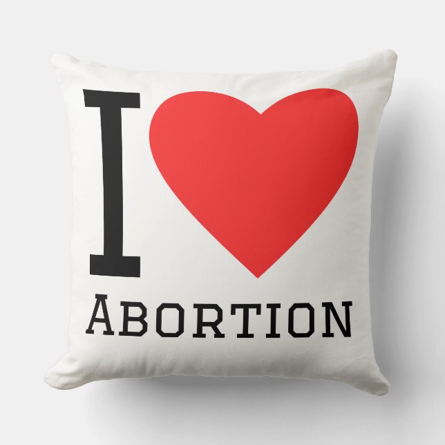 Coussin J'aime l'avortement (Recto)