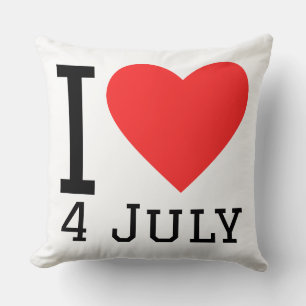 Coussin J'aime le 4 juillet