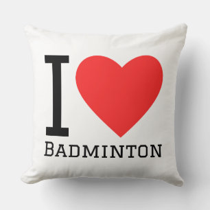 Coussin J'aime le badminton