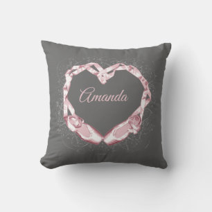 Coussin J'aime le ballet (personnalisé)