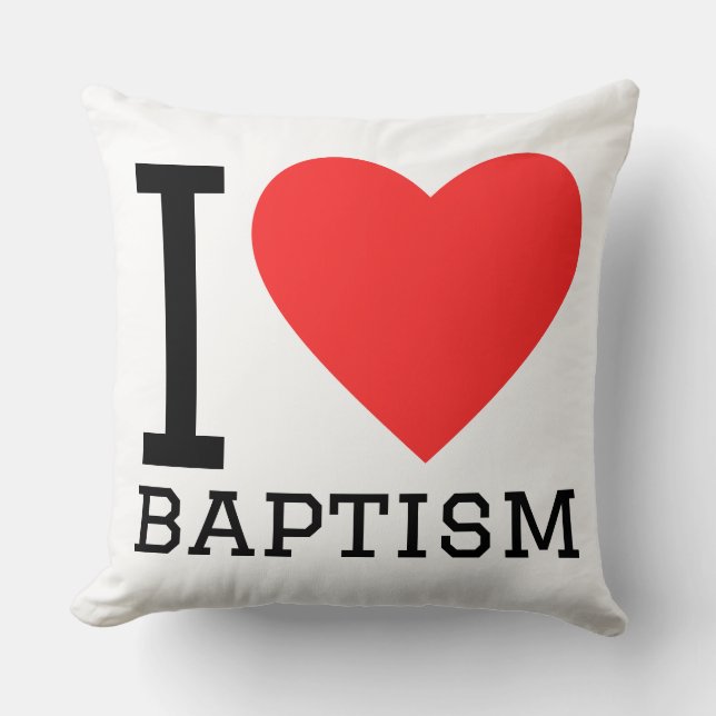 Coussin J'aime le baptême  (Recto)