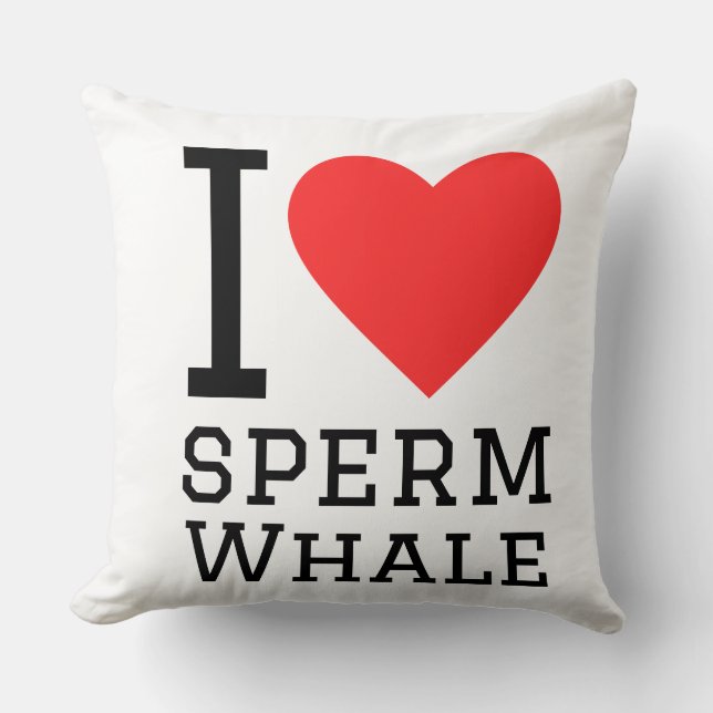 Coussin J'aime le cachalot (Recto)
