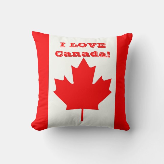 Coussin J'aime le Canada ! (Recto)