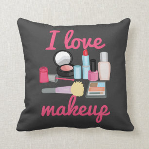 Coussin J'aime le carreau décoratif de maquillage