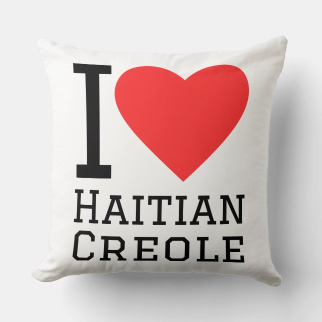 Coussin J'aime le créole haïtien  (Recto)