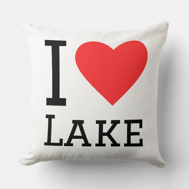 Coussin J'aime le lac (Recto)