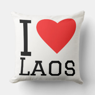 Coussin J'aime le Laos 