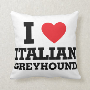Coussin J'aime le lévrier italien