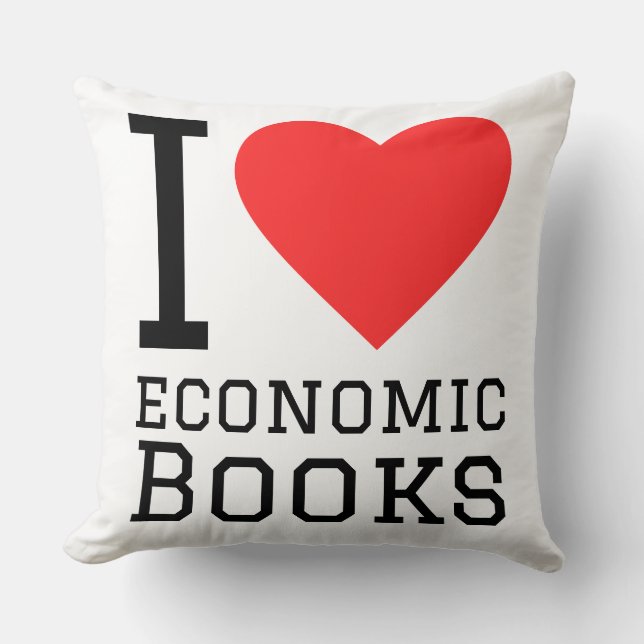 Coussin J'aime le livre économique (Recto)