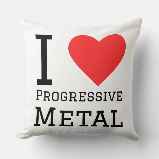 Coussin J'aime le métal progressif (Recto)