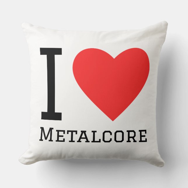 Coussin J'aime le métalcore (Recto)