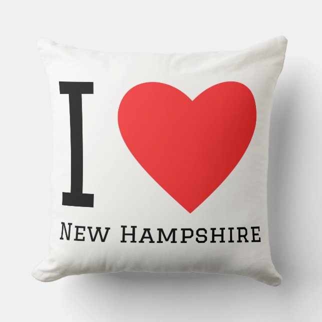 Coussin J'aime le New Hampshire  (Recto)